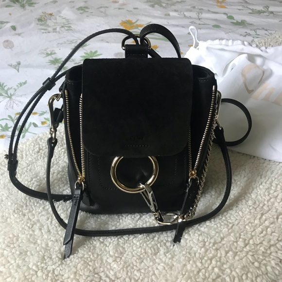 Chloe Handbags - [sold] Chloe faye mini backpack in black